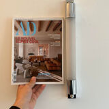 Modernist wall lamp vintage chromed metal France 1930