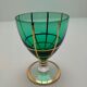 Lot de 6 verres à liqueur ou a vin vert émeraude