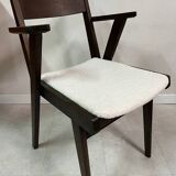 Bridge armchair in new French terry fabric