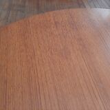 Scandinavian expandable vintage teak round table