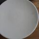 Vintage white plastic stool imitation Tam Tam from the space age of the 70s
