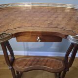 Marquetry pedestal table or side table