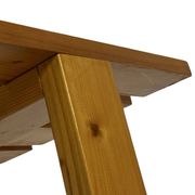 Vintage Scandinavian modern pinewood slatted bench from the 1960's