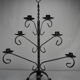 Antique wrought iron candlestick, brutalist candle holder, vintage candlestick