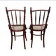 Set of Two Antique Fischel Bentwood Chairs – Vienna Café Chairs – Cane Seat