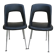 Pair of office chairs in chromed metal and skaï, 60s