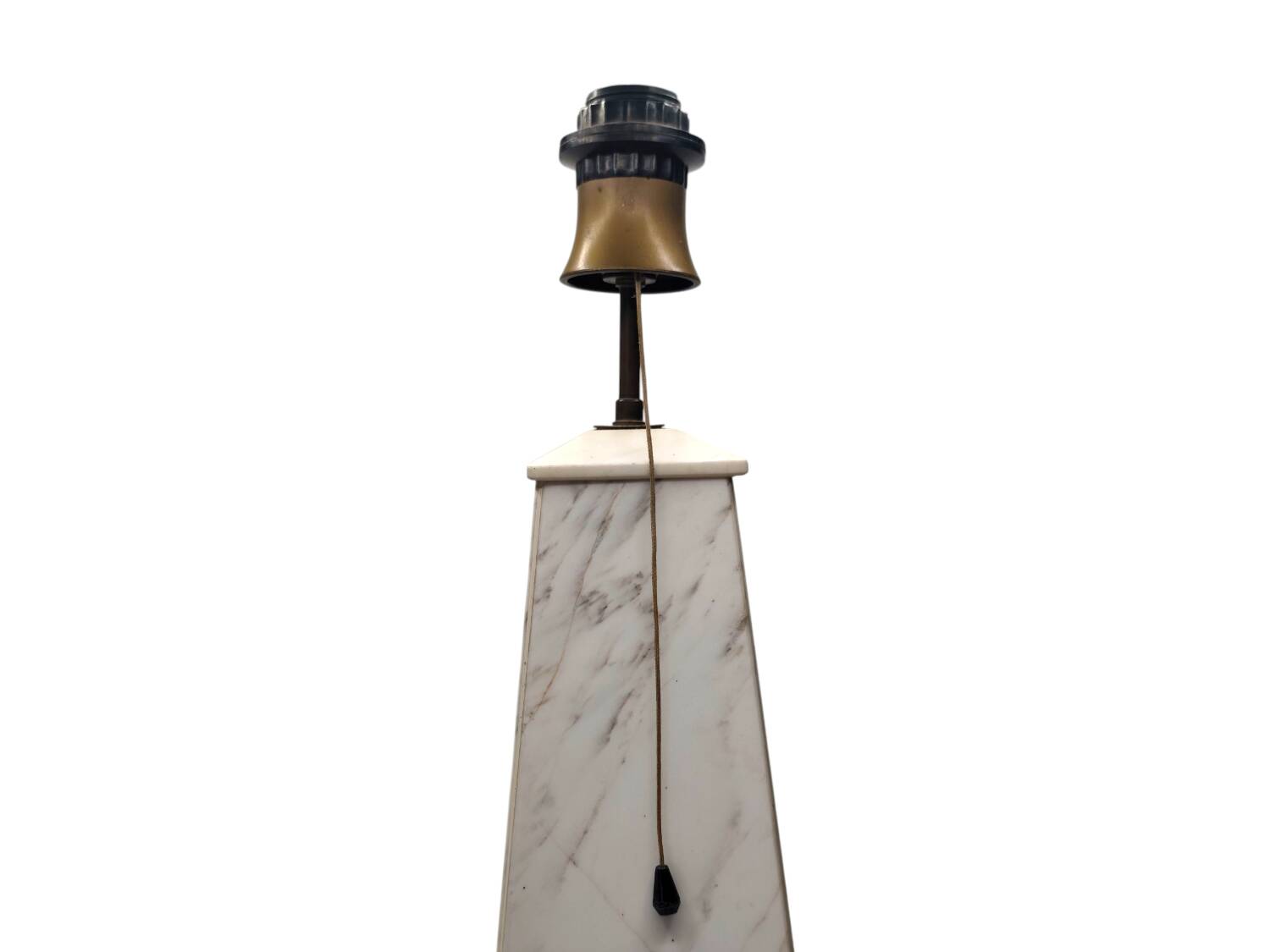 Mid-20th Century Marble Table Lamp – Elegant Tapered Design