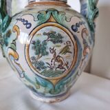 Ancient Spanish pottery amphora, Talavera Niveiro pottery 19th century