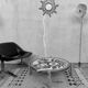 Ceramic coffee table and vintage wood year 1965 signed Dan
