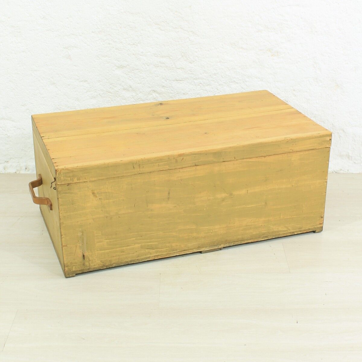 Antique solid wooden trunk