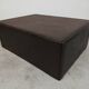 Crocodile-printed leather coffee table or ottoman, attributed to Fendi Casa.