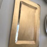 Vintage brass rectangular tray