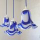 Ensemble de 3 suspensions en verre Mazzega Murano / Années 1970 / Redesign