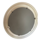 Round Beige and Coral Plastic Wall Mirror from the 70s-80s