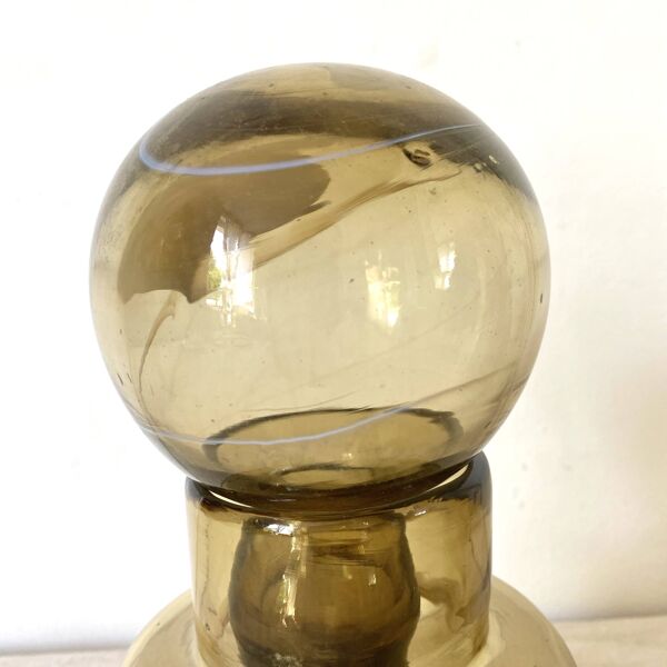 Carafe en verre soufflé Maure Vieil années 70