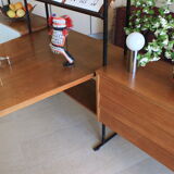 Huge shelf library Swedish desk teak, string.