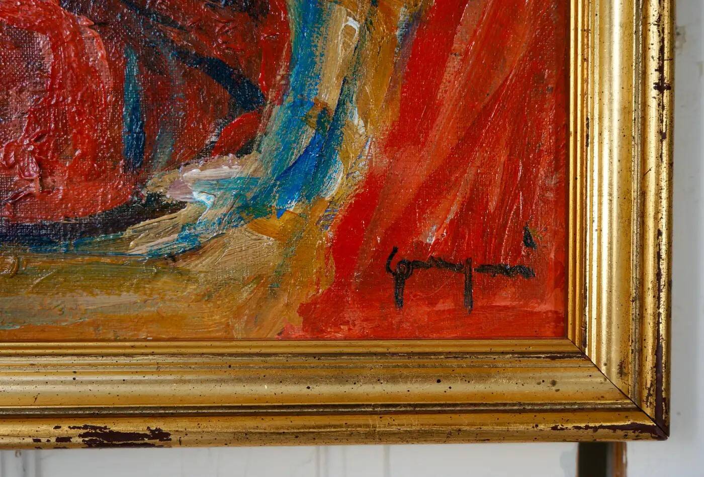 Contemporary Painting, French Artist, Matisse Style Odalisque