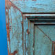 Vintage blue Indian mirror 92x92cm