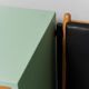Buffets en bois canapé vert 2 places 60s vintage moderne