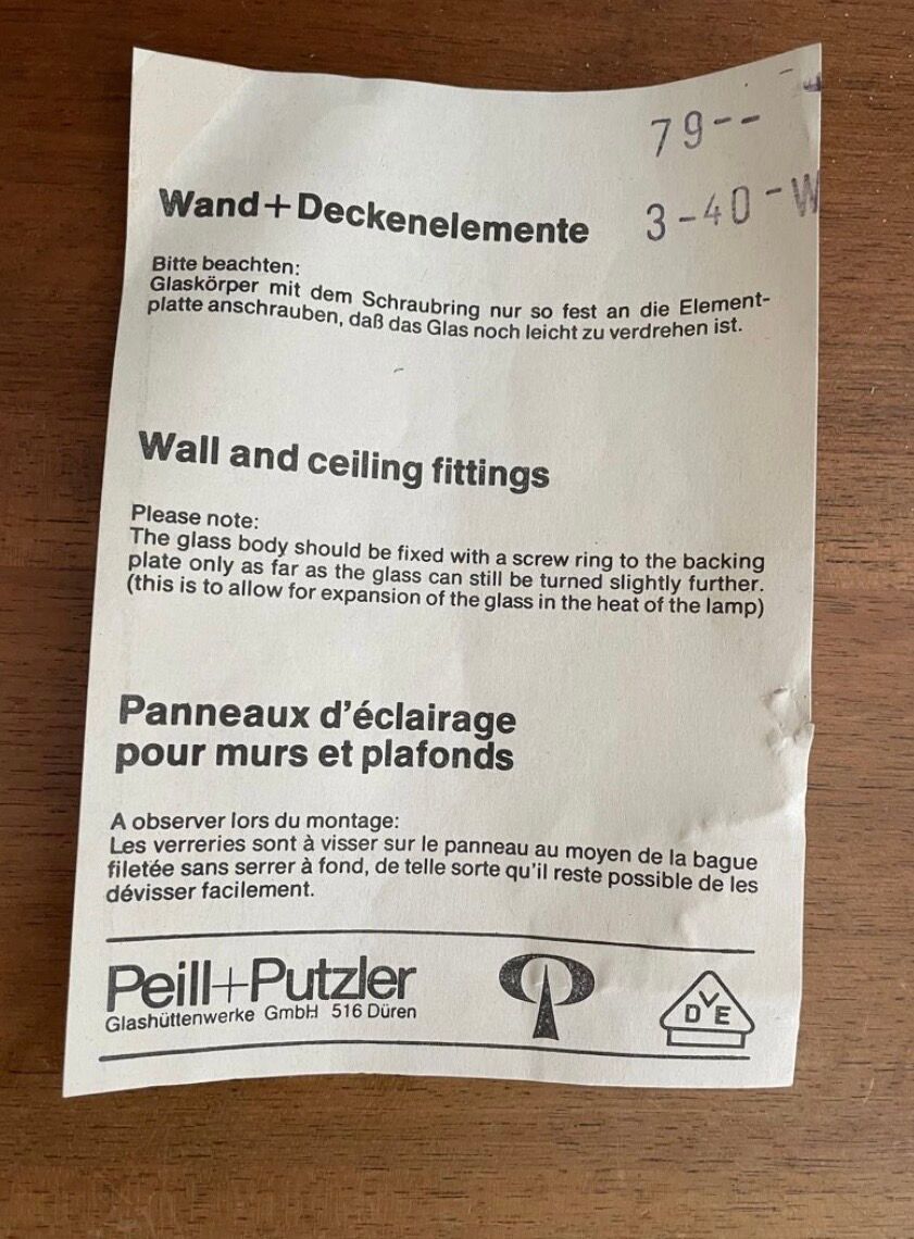 Wall light or ceiling light Peill Putzler