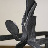 Grilles de cheminée brutalistes, années 1930, ensemble de 2