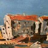 ERCAN Le Suquet Cannes on canvas frame