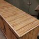 Vintage 3-door bamboo and rattan sideboard 50