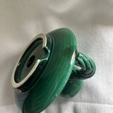 Vallauris green ceramic candlestick