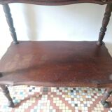 Rolling service with wooden drawer