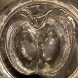Empty pocket vintage molded glass apple
