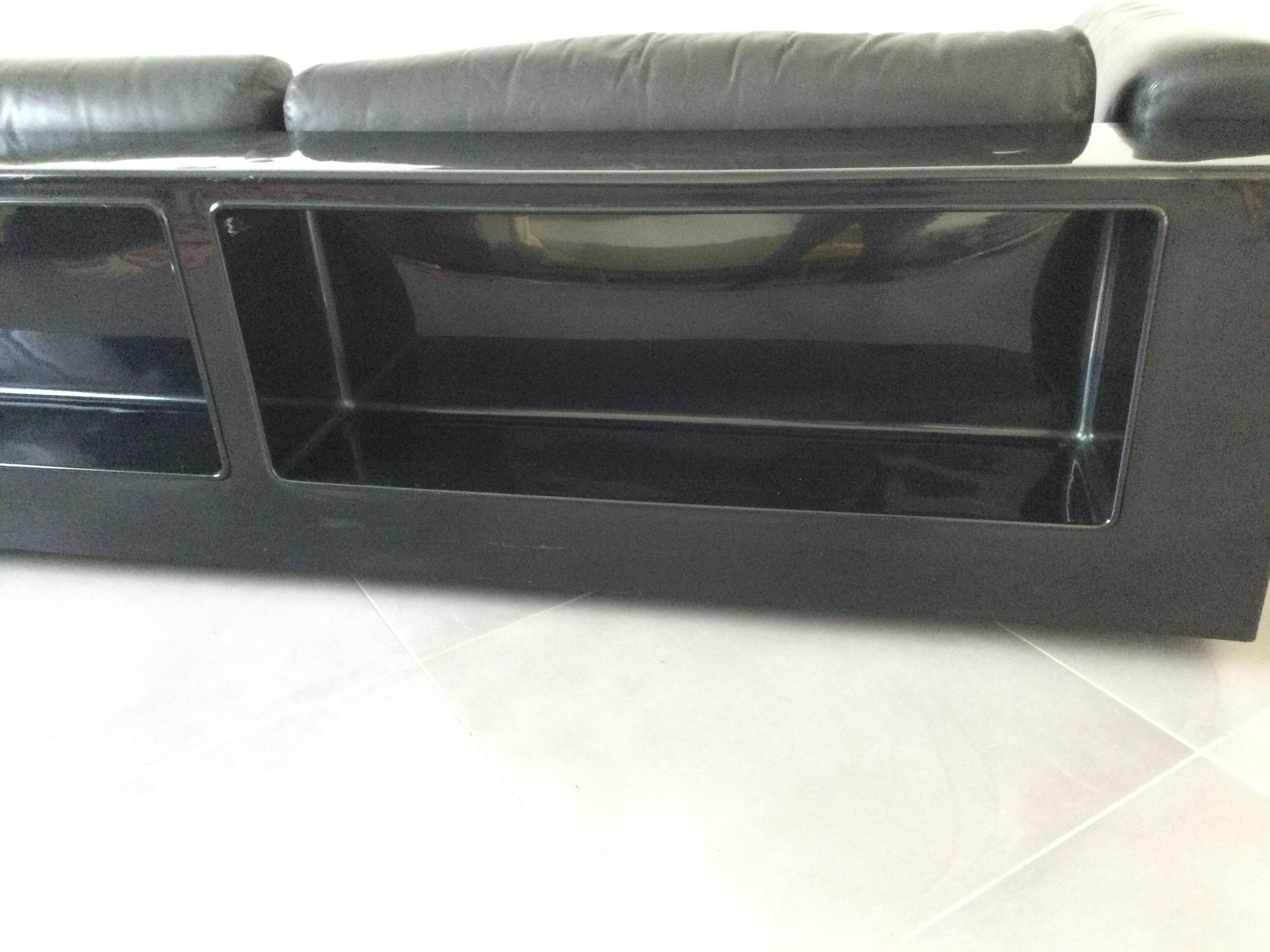 Cini Boeri - Sofa Gradual Lounge Black Leather Knoll/Gavina