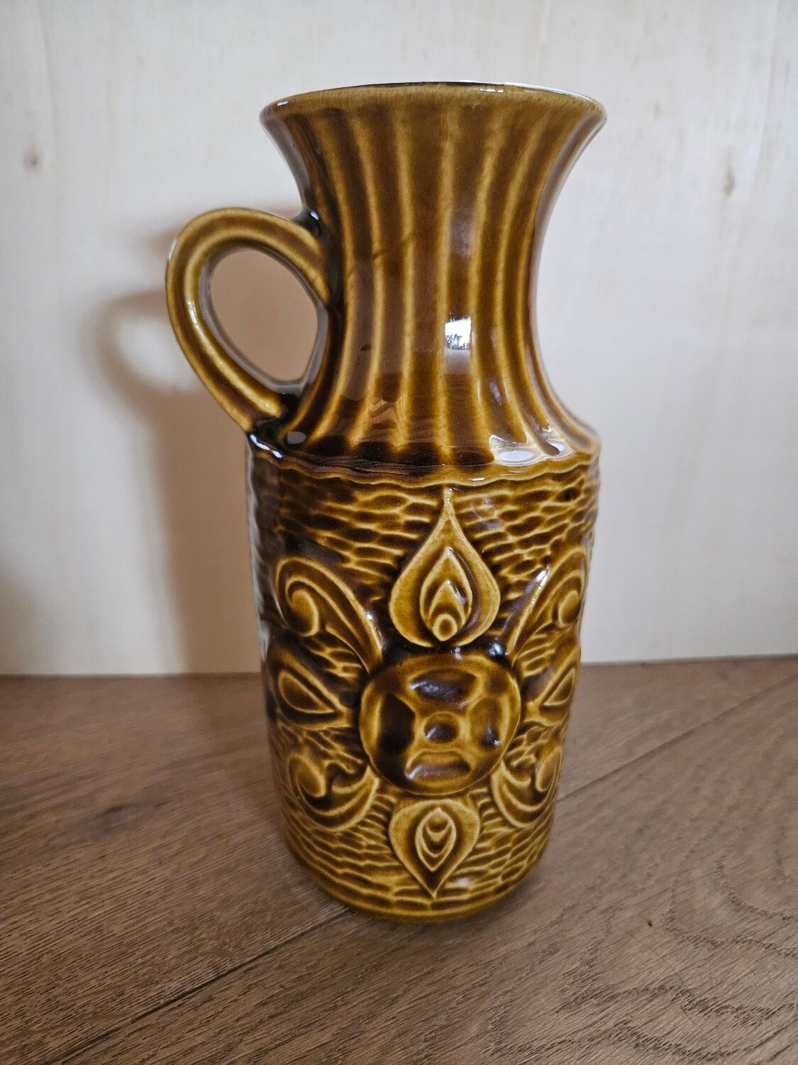 Ocher Bay ceramic vase (West Germany)