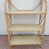 Rattan wall shelf