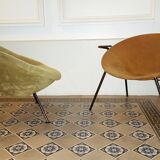 Rare Chair ball egg early 1950s Sputnik sputnik ball flesh