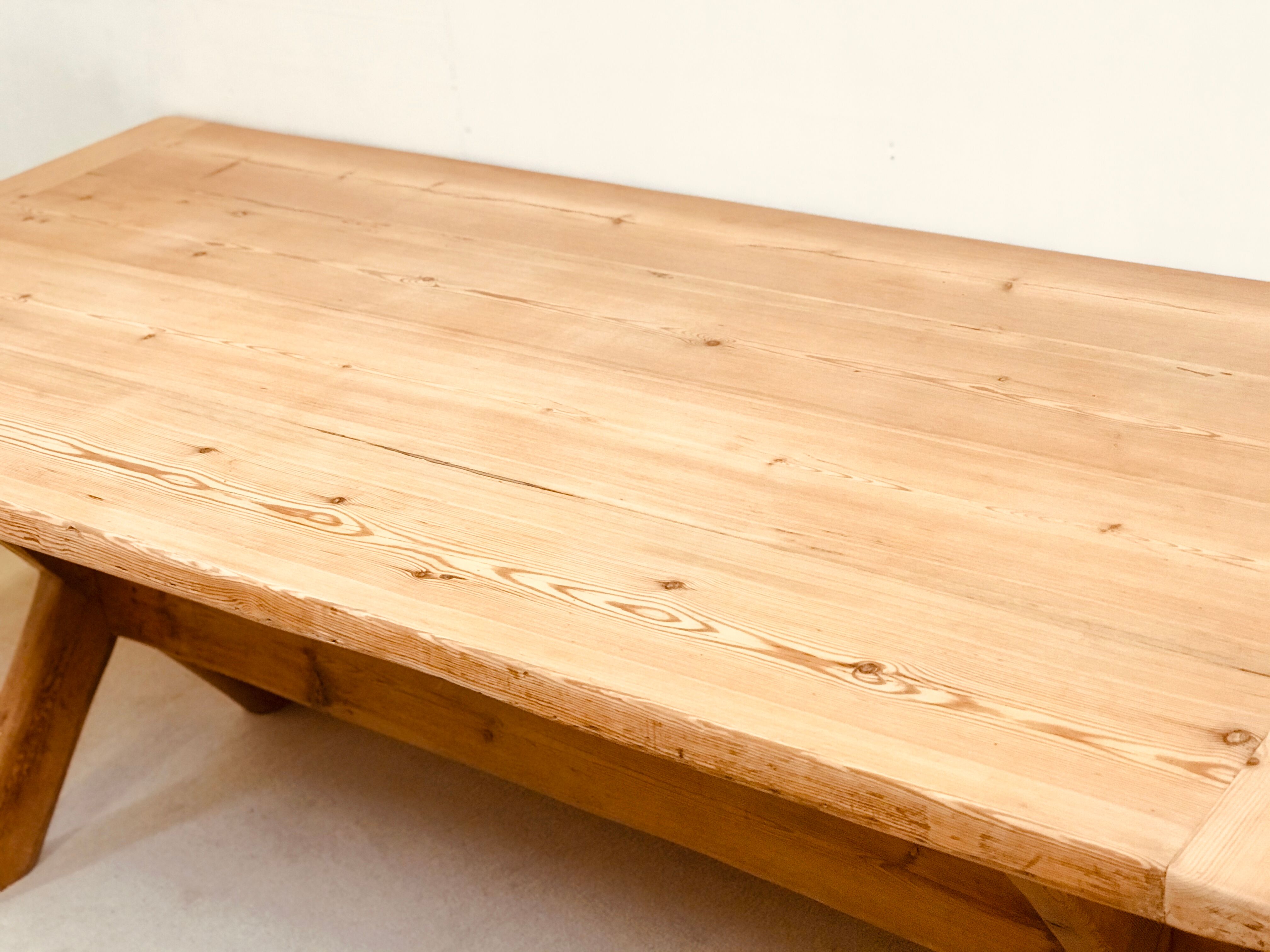 Country pine old table.