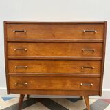 Vintage compass foot chest of drawers