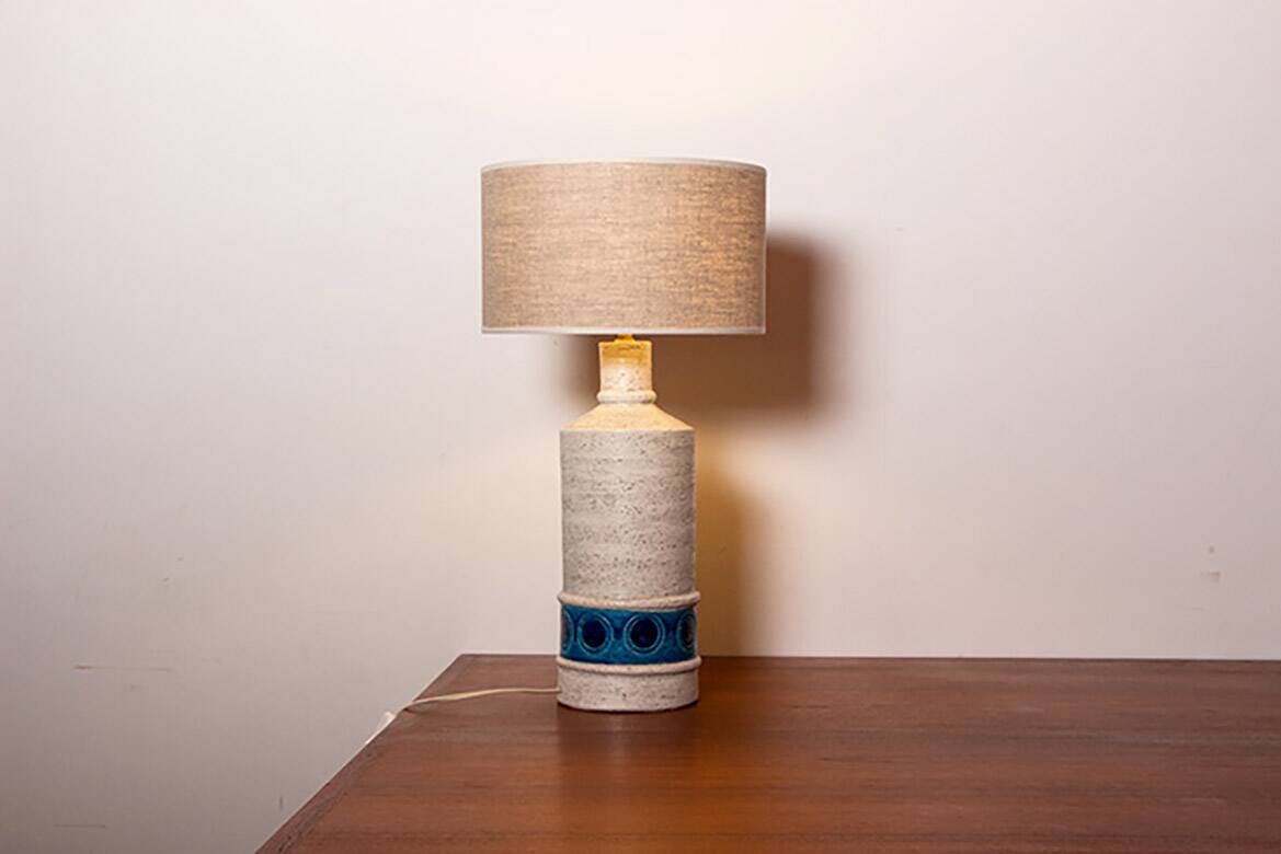 Grande lampe sur pied Italienne en céramique Aldo Londi pour Bitossi 1960