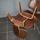 Chaise siège eames LCW walnut herman miller noyer