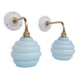 Swan neck and cloud glass wall lights