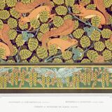 Poster “Squirrels and Hazel Tree”, after an Art Nouveau lithograph