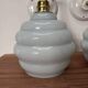Pair of blue swan neck wall lights