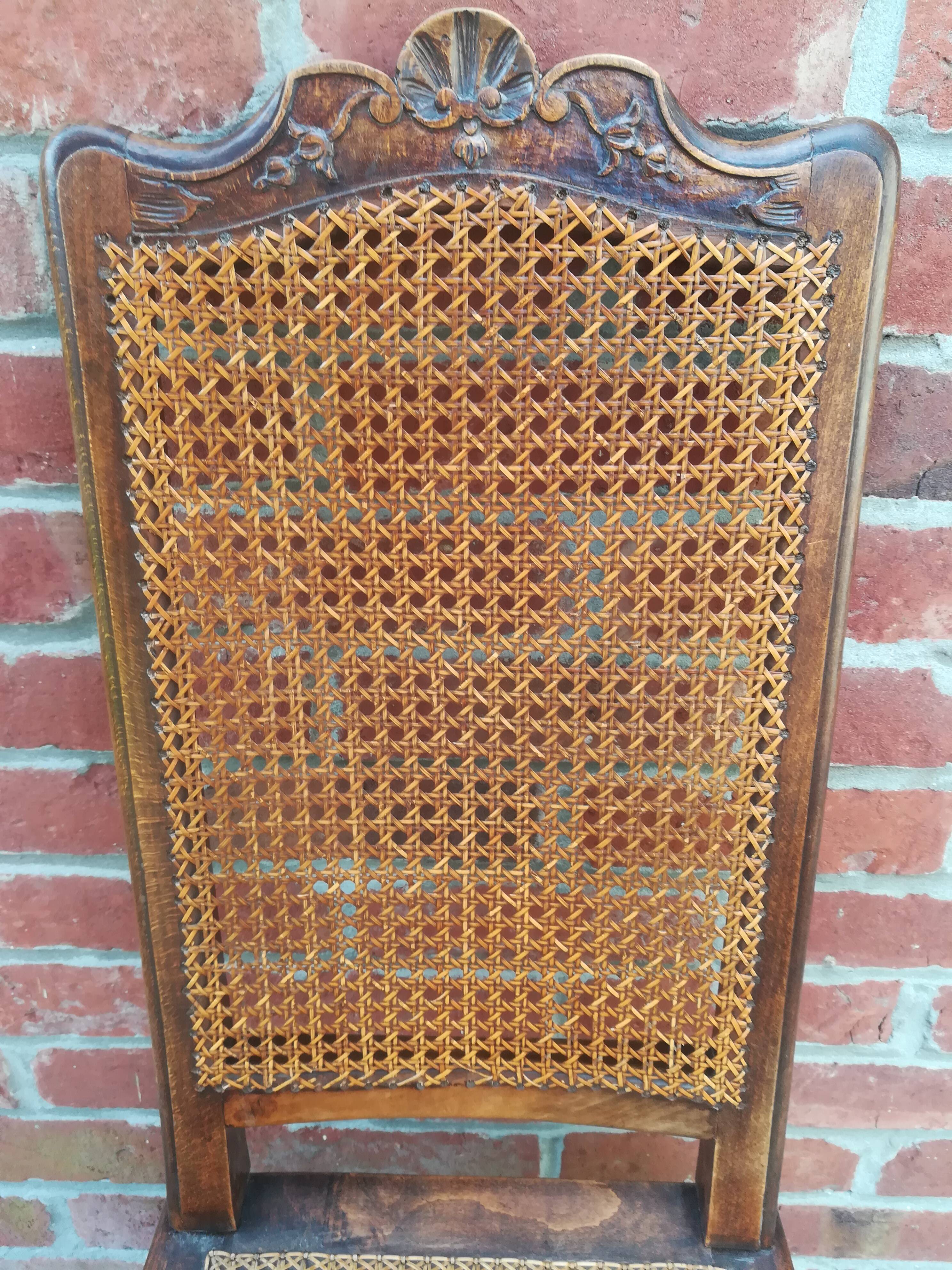 Louis XV style cane chair in beech