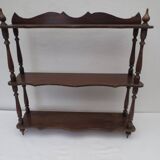 Old turned wood shelf, walnut color
