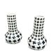 2 x Pied de poule vases / 1980s