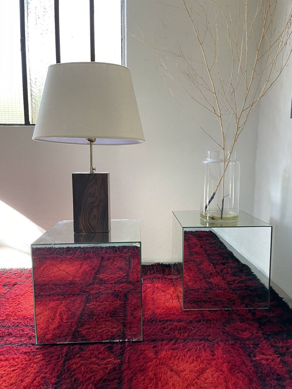 1950s wooden table lamp