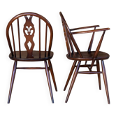 🏡✨ SUPERB SET OF CHAIRS & ARMCHAIRS IN WOOD – ENGLISH ERCOL ✨🏡
