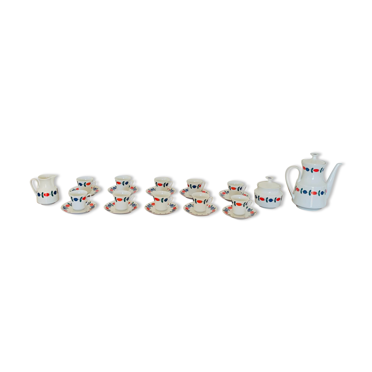 Vintage 1970s porcelain coffee set