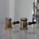 Antique brass salt and pepper shakers, Italy