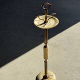 Marble and brass standing ashtray H74 D17