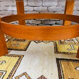 Coffee table in glass and bentwood 1970